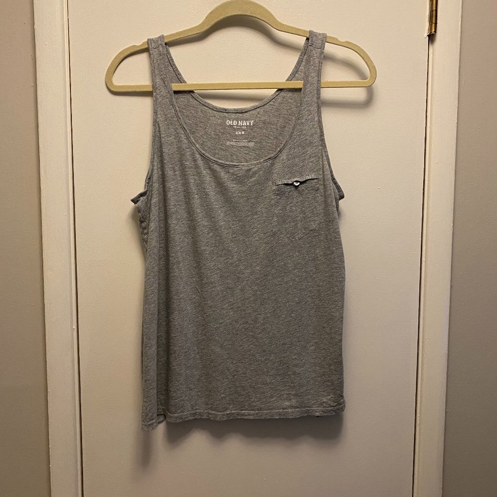 Old Navy Tank with Pocket - Grey